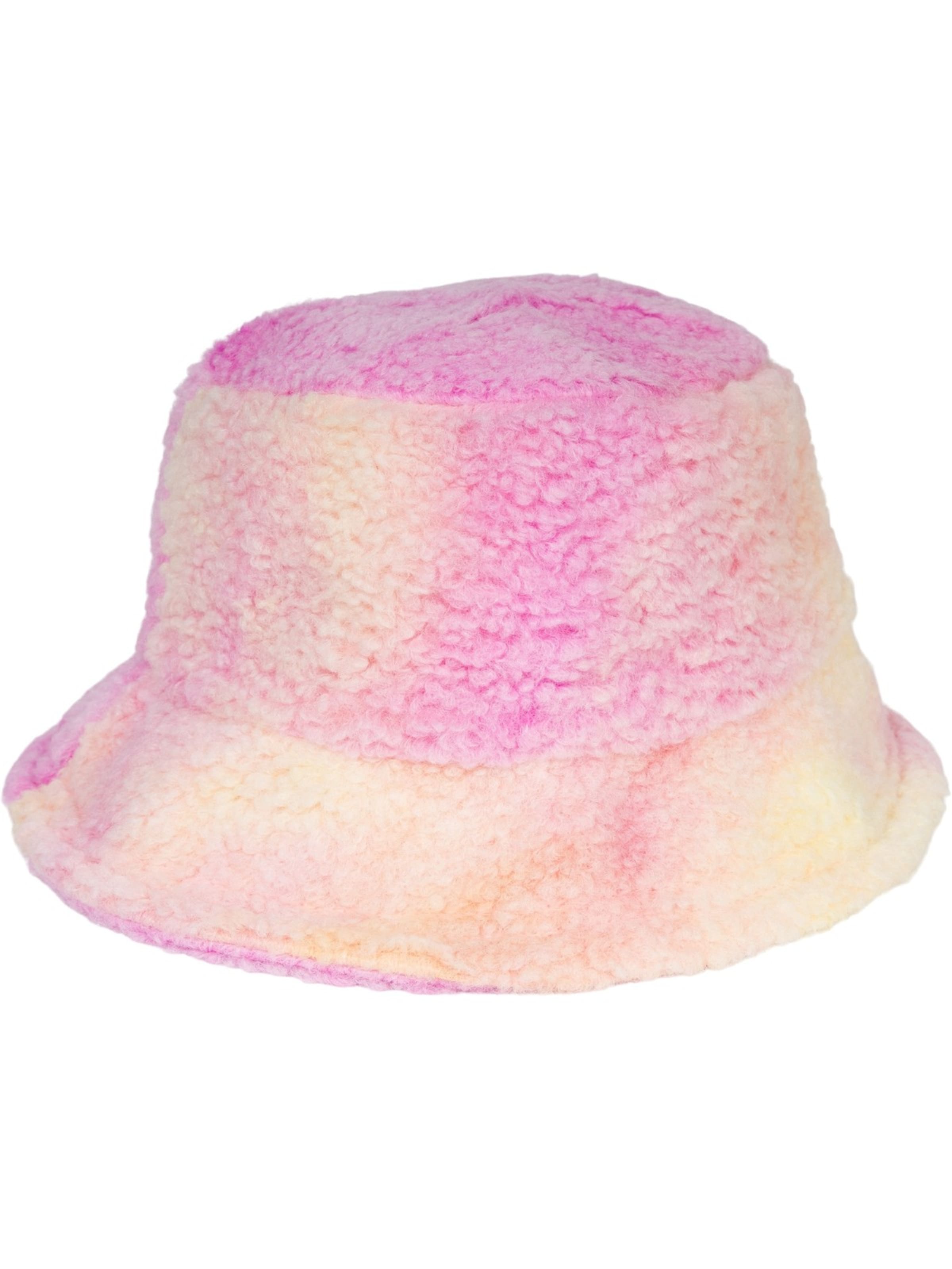 styleBREAKER Hat 'Teddyfell Fischerhut Ombré' in Pink