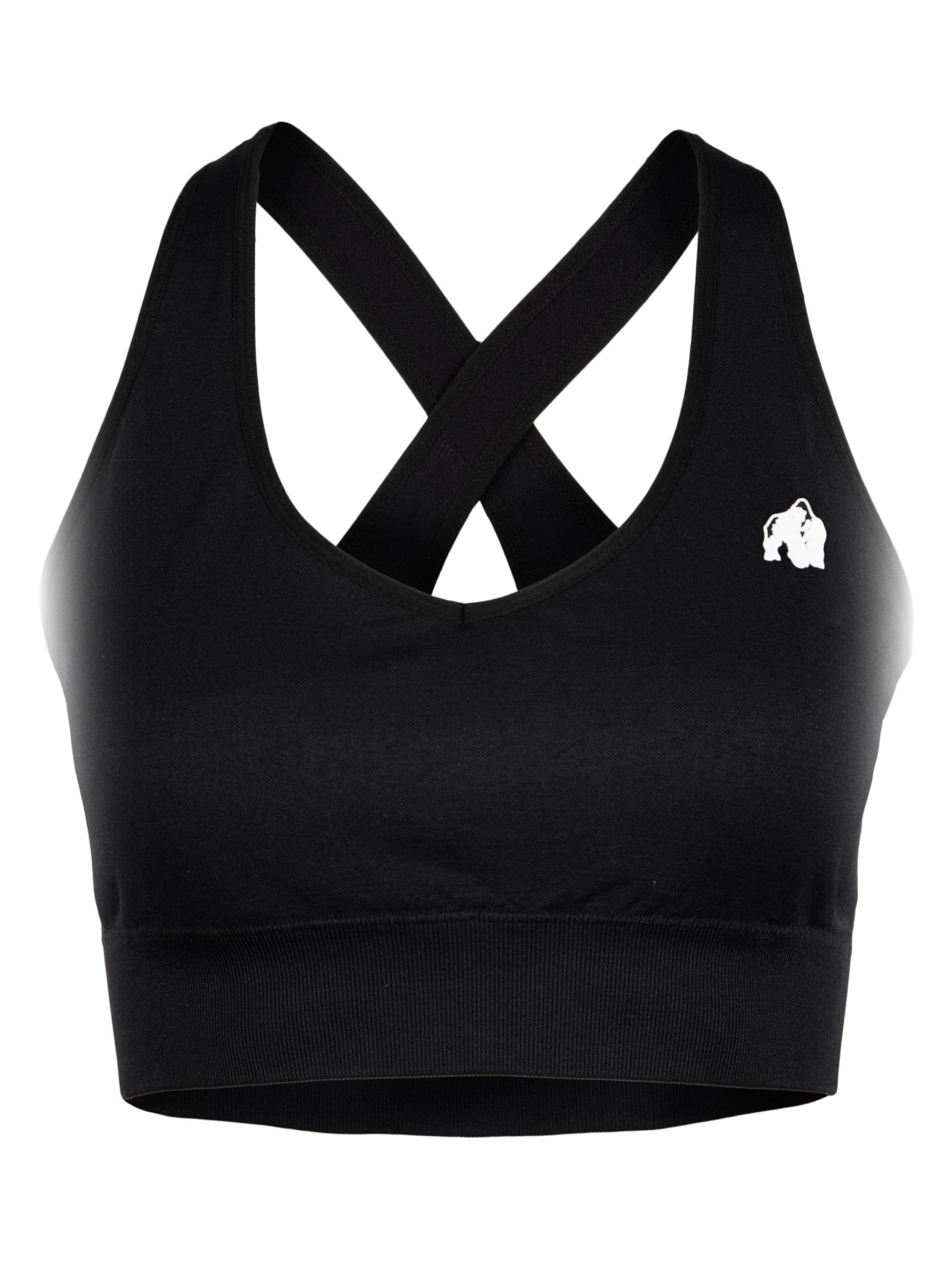 Bustier Soutien-gorge de sport Gorilla Wear en noir : devant