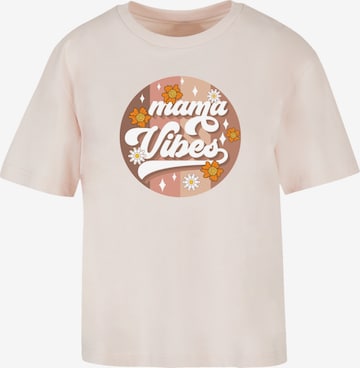 T-shirt 'Mothers Day Mama Vibes Vintage Inspired Motherhood' F4NT4STIC en rose : devant
