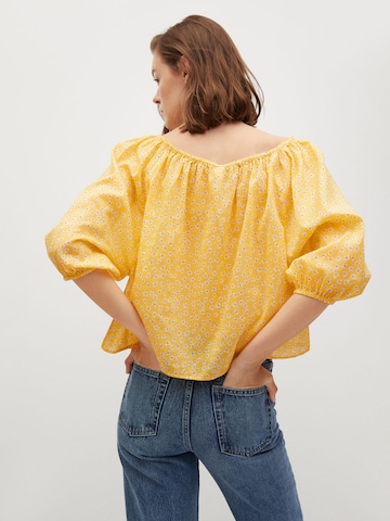 Camicia da donna 'Pia' di MANGO in giallo
