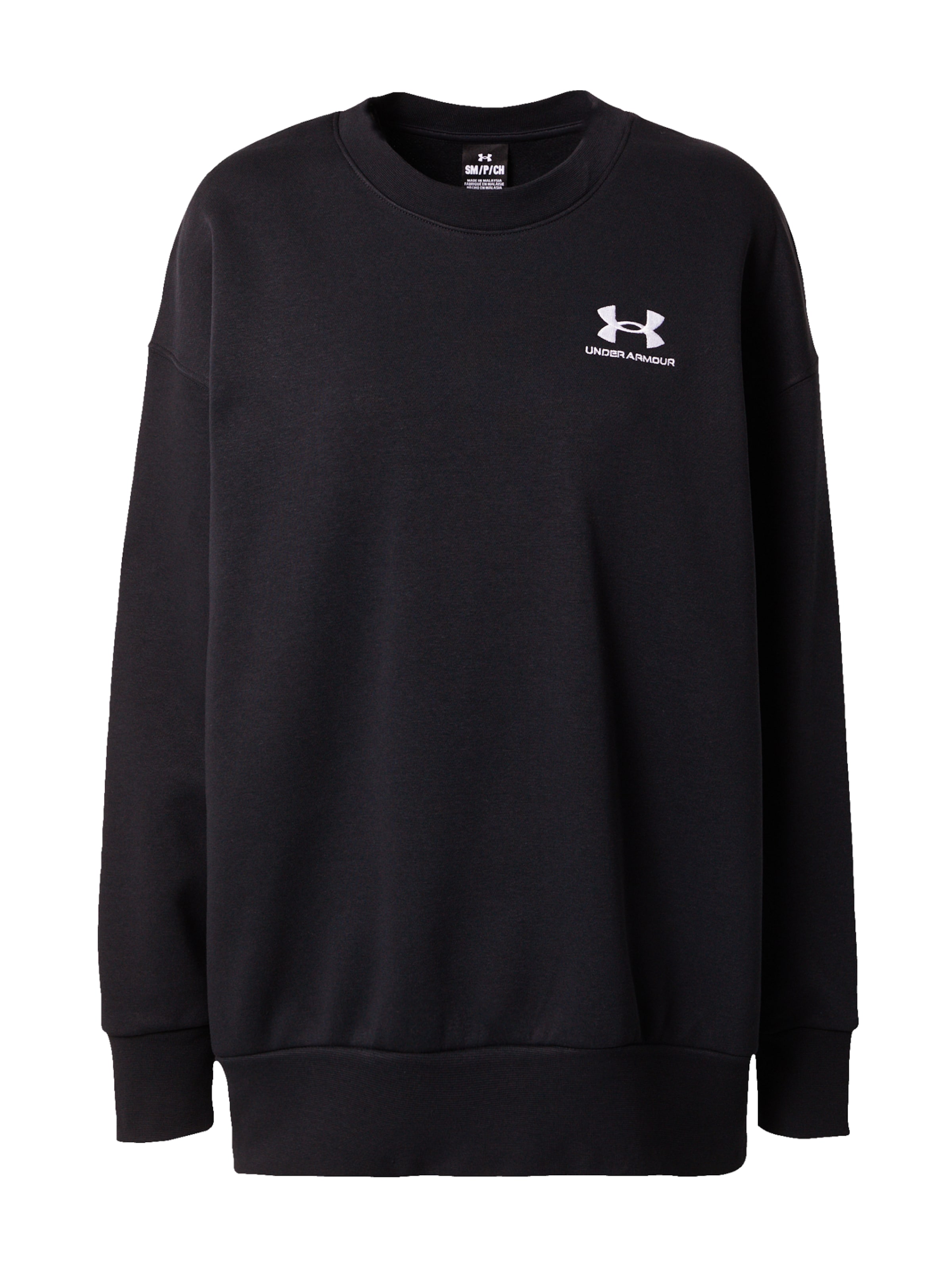 UNDER ARMOUR Sports sweatshirt 'Essential' in Black: front