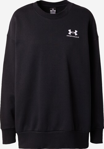 melns UNDER ARMOUR Sportiska tipa džemperis 'Essential': no priekšpuses