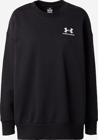 UNDER ARMOUR Αθλητική μπλούζα φούτερ 'Essential' σε μαύρο: μπροστά