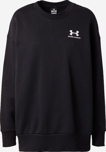 UNDER ARMOUR Sportief sweatshirt 'Essential' in de kleur Zwart / Wit, Productweergave