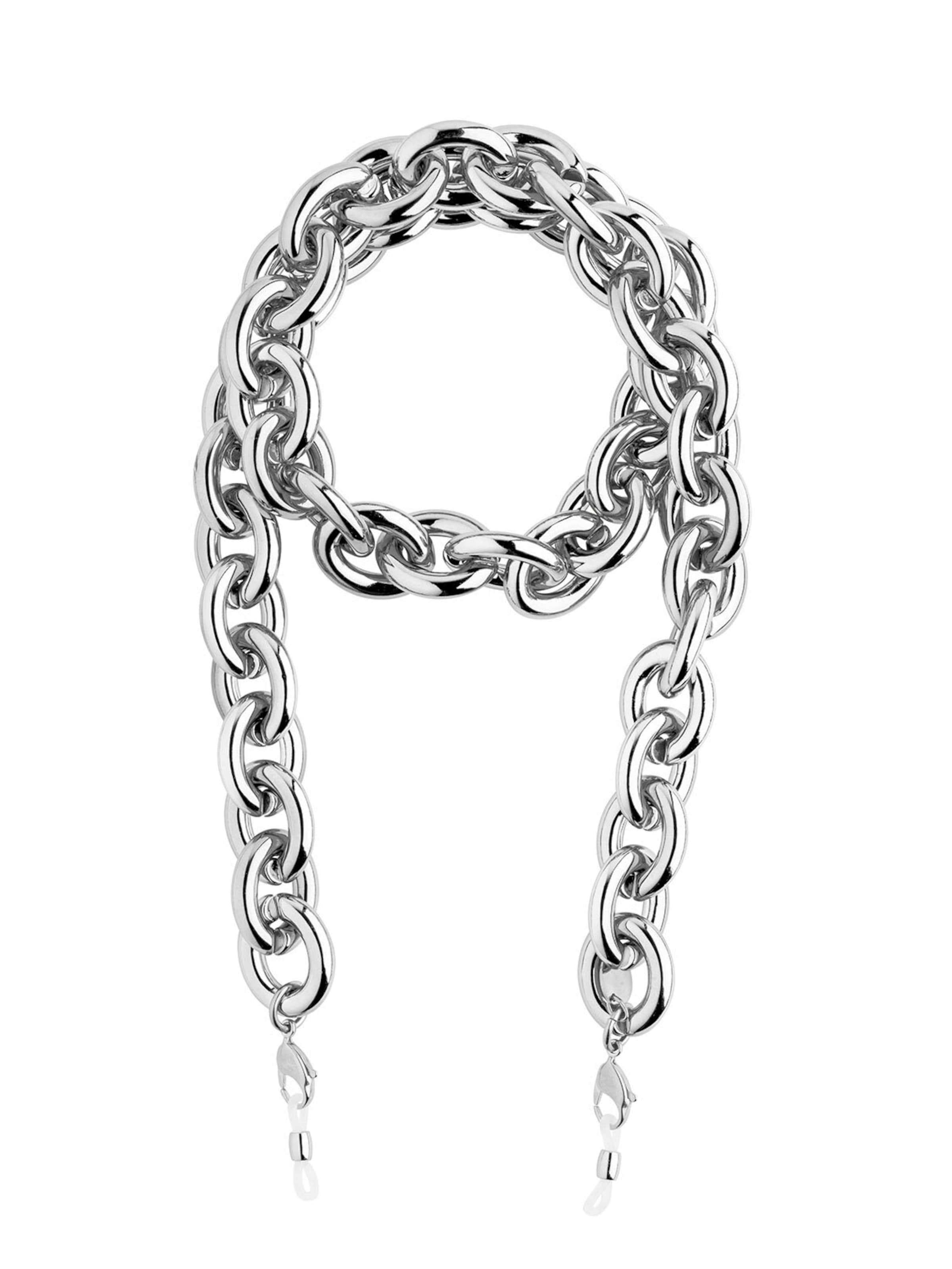 Cheeky Chain Munich Brillenkette 'Chunky' in Silber: Vorderseite