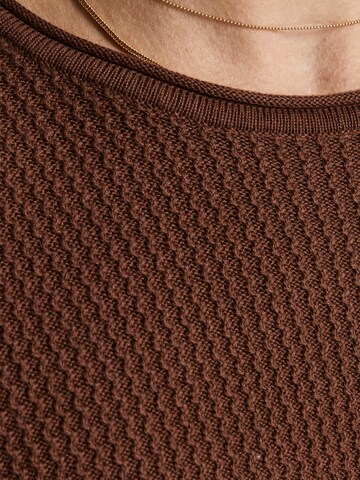 JACK & JONES Regular fit Sweater 'Carlos' in Brown