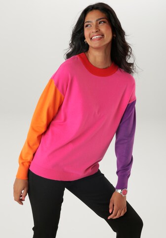 Aniston SELECTED Sweater in Pink: front