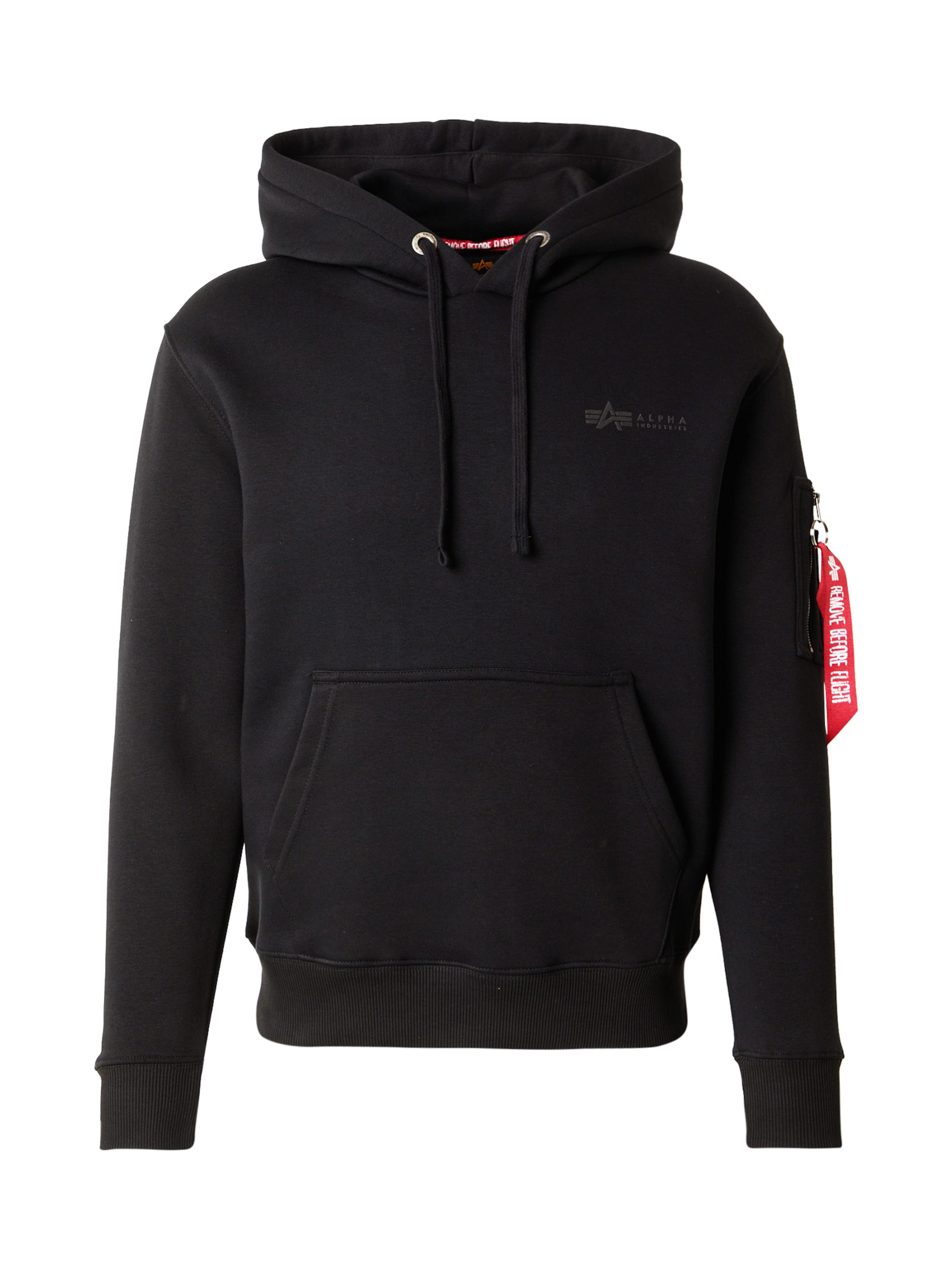 juoda ALPHA INDUSTRIES Megztinis be užsegimo 'Air Force': priekis