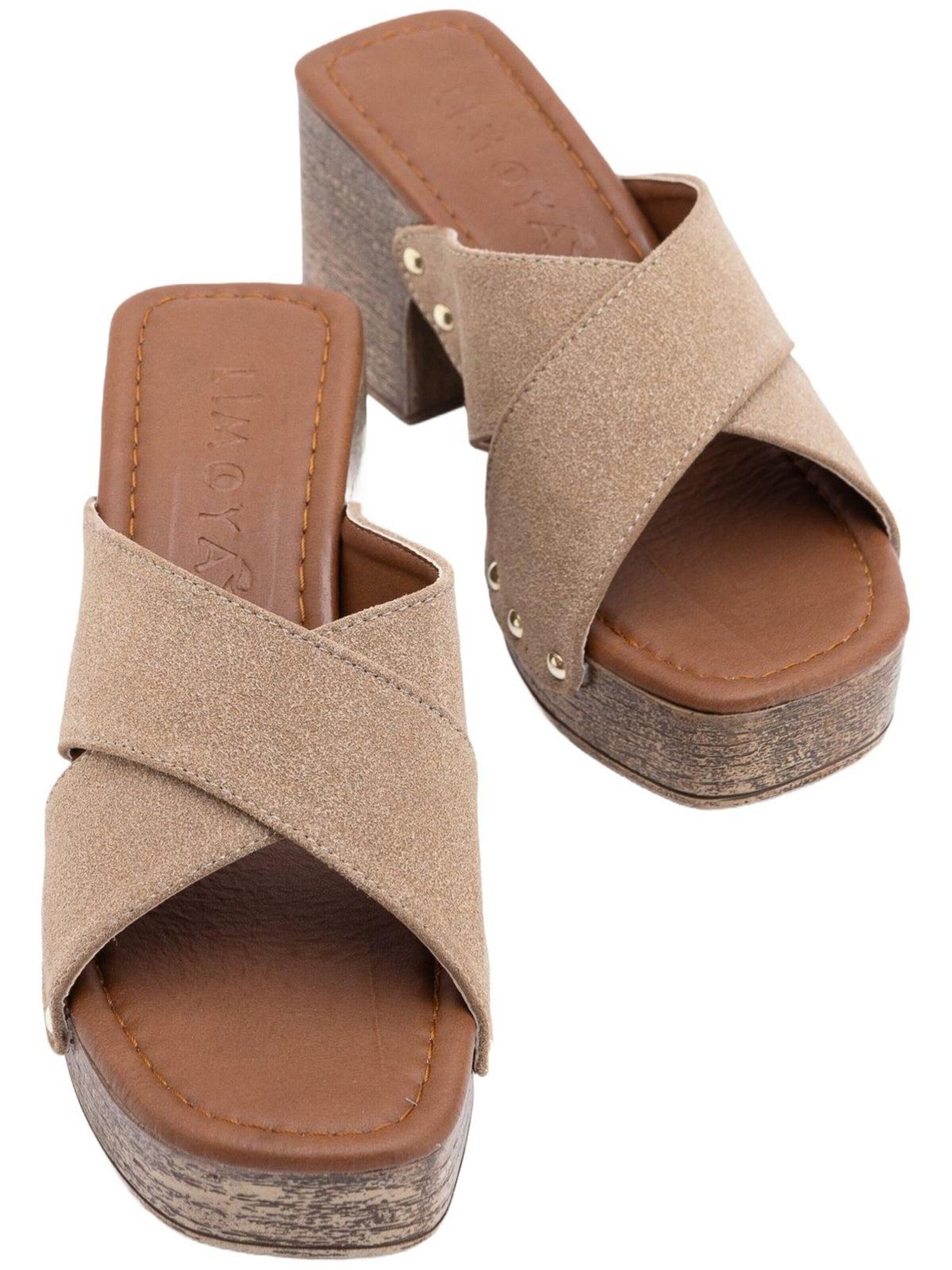 Limoya Mules 'Jamela' in Beige