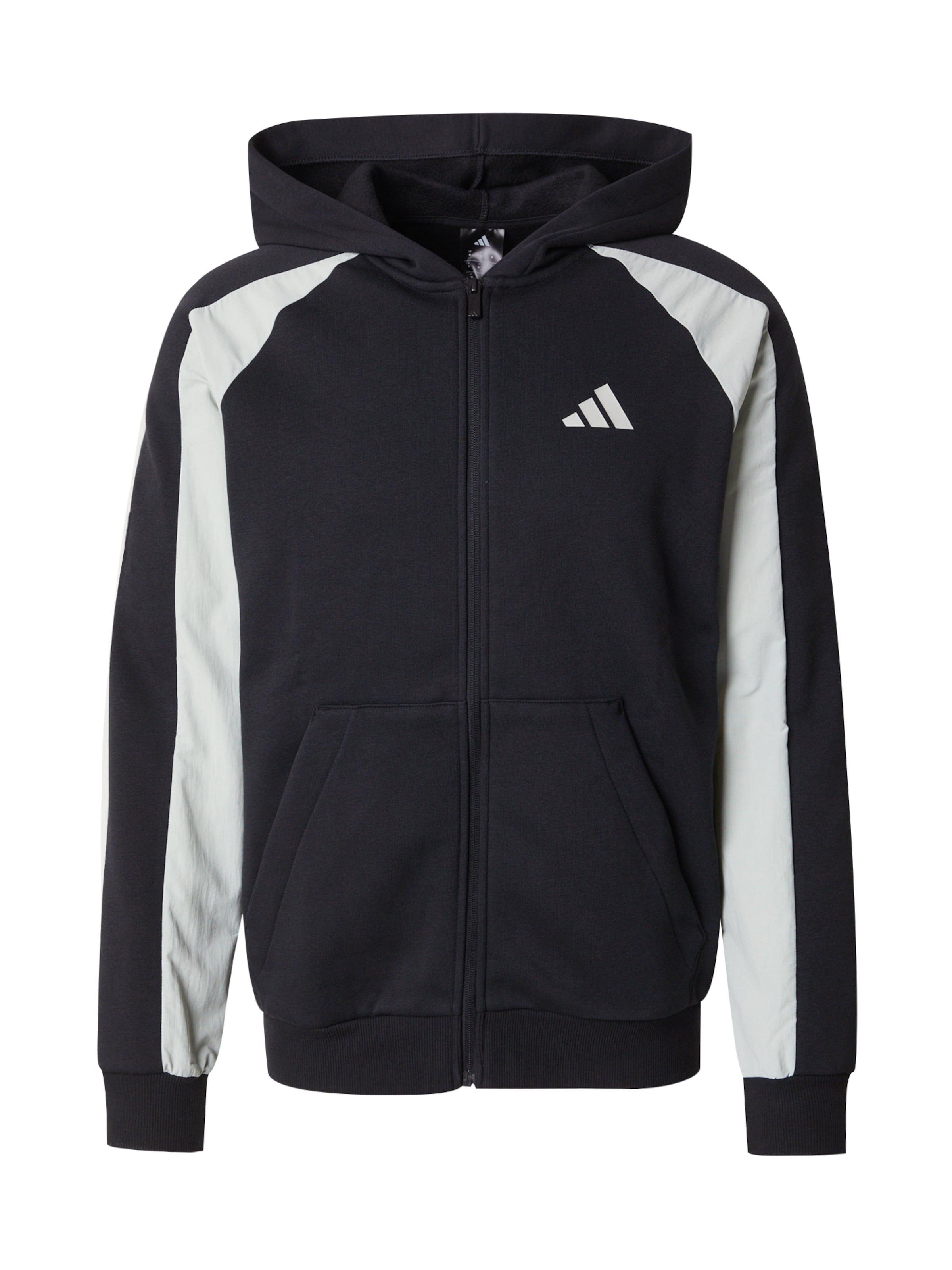 Giacca di felpa sportiva 'ESS' di ADIDAS SPORTSWEAR in nero: frontale