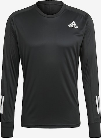 ADIDAS PERFORMANCE Regular Fit Sportshirt 'Own the Run' in Schwarz: predná strana