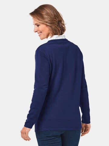 Goldner Strickjacke in Blau