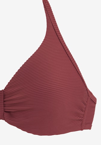 SUNSEEKER T-shirt Bikini Top in Red