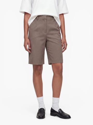 Regular Pantalon 'OBJLisa' OBJECT en marron : devant
