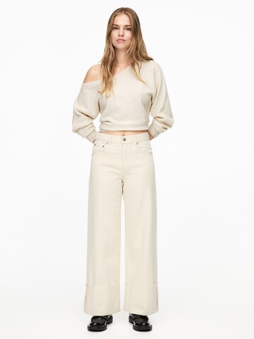 Pull&Bear Loosefit Jeans i beige