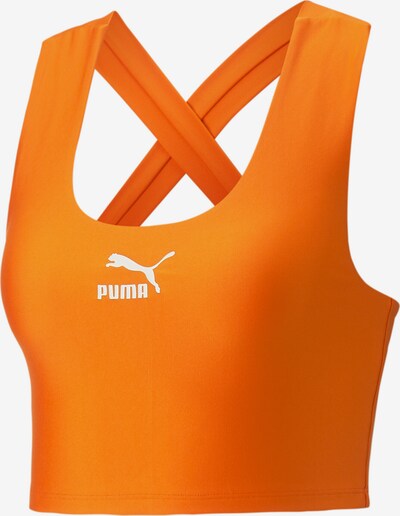 PUMA Sporttop in de kleur Oranje / Wit, Productweergave