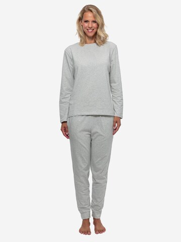 SCHIESSER Pajama 'Organic Cotton' in Grey: front