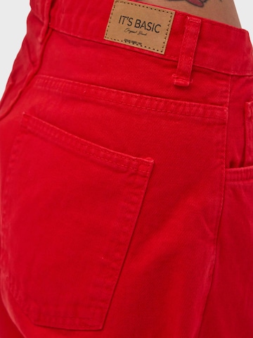 IT'S BASIC Baggy Jeans 'BAGGY BERMUDA SHORT' in Red