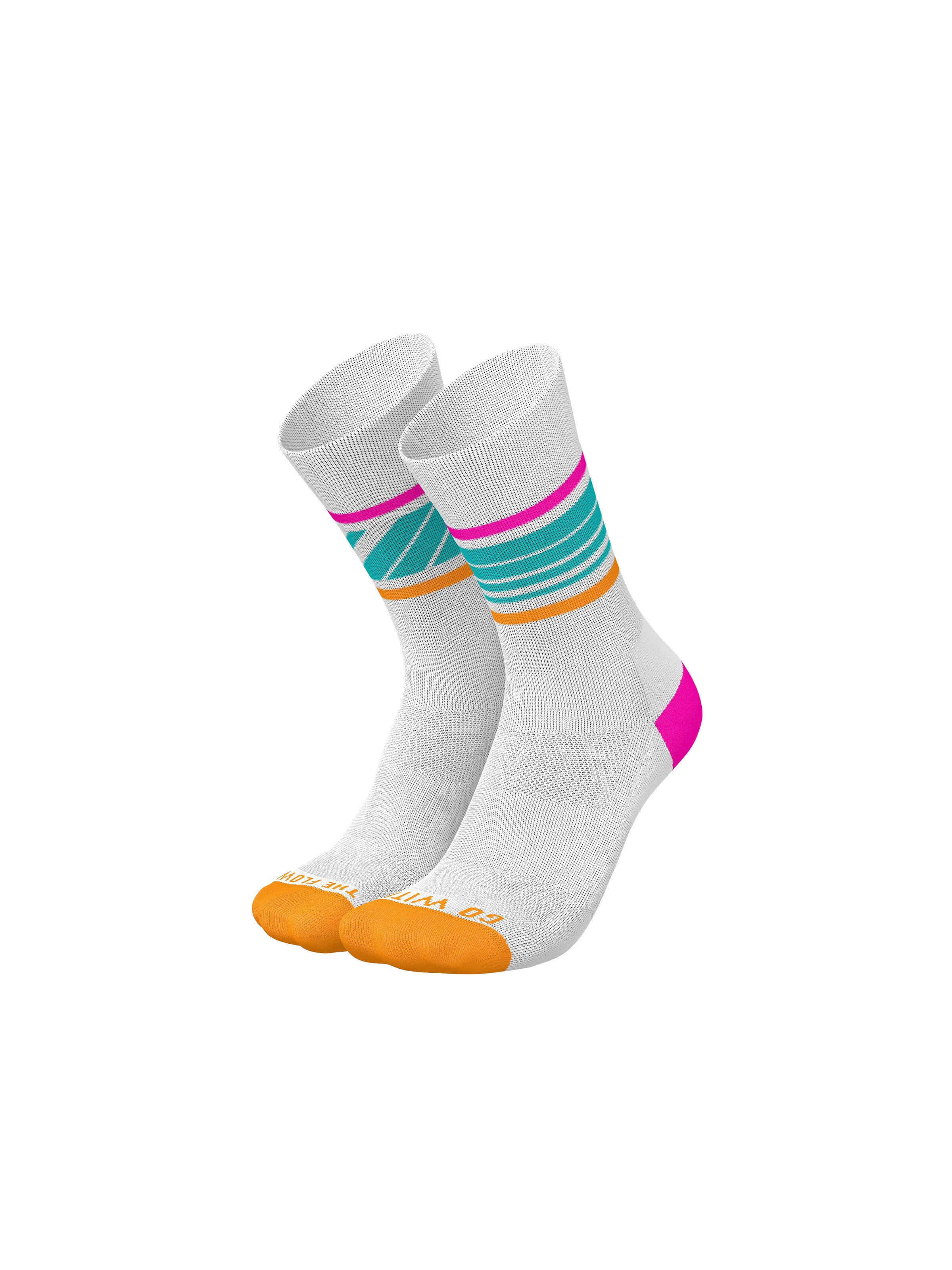 INCYLENCE Athletic Socks 'MOTTO RUNNING' in Orange