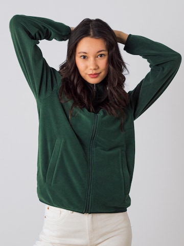 Giacca di pile di Honest Basics in verde: frontale