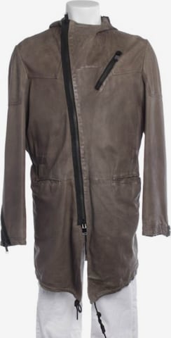 DRYKORN Lederjacke / Ledermantel M in Grün: Vorderseite