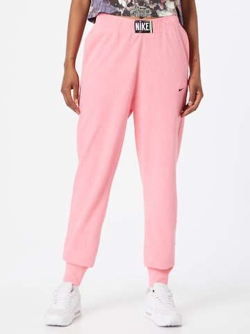 Nike Sportswear Tapered Pants in Pink: front