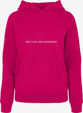Merchcode Sweatshirt 'New Year' in Pink: front