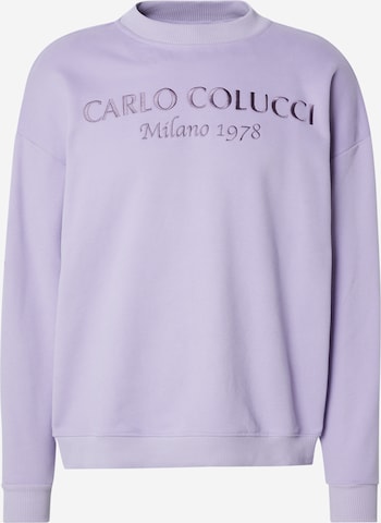 Carlo Colucci Sweatshirt in Purple: front
