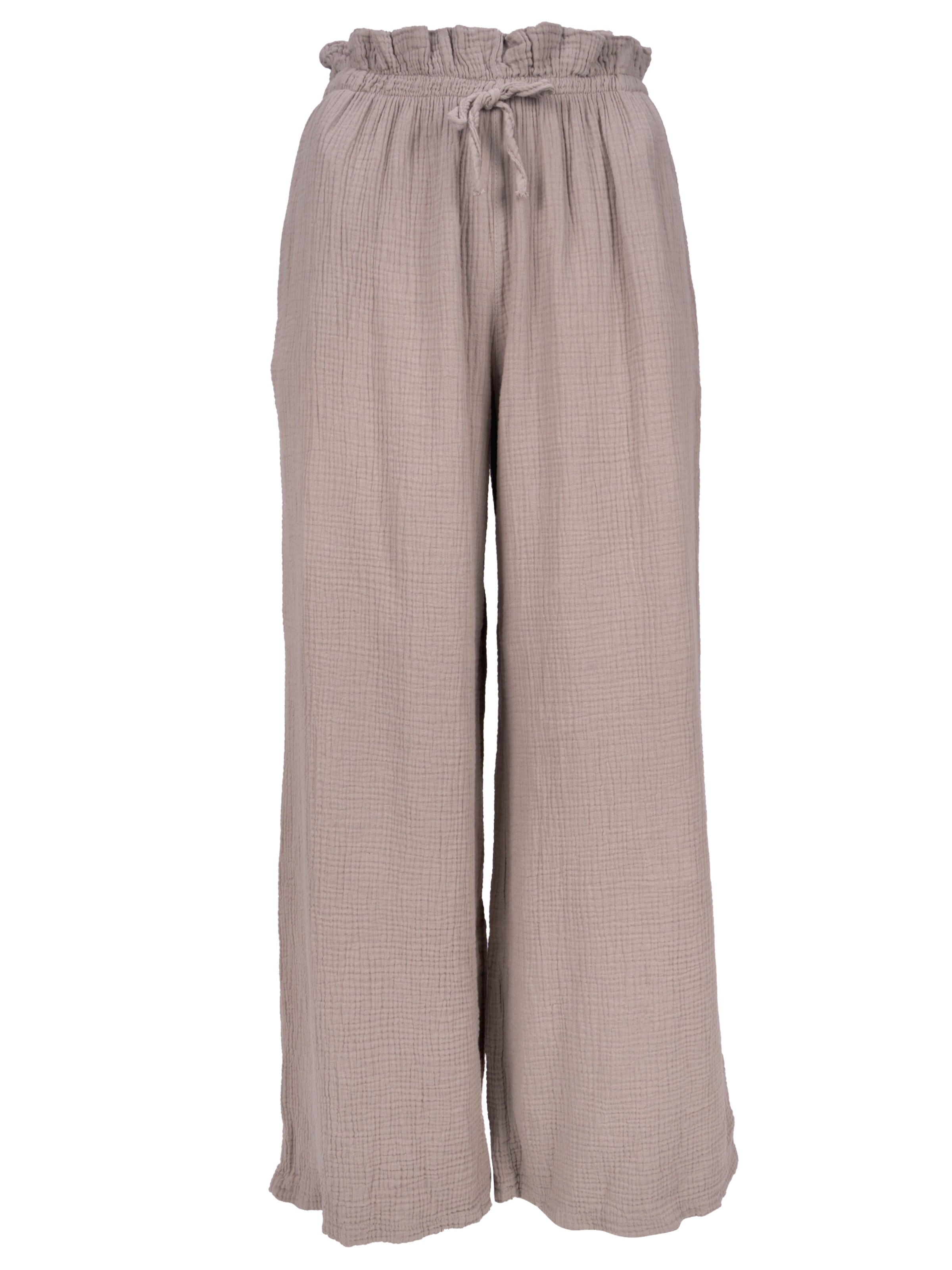 Wide Leg Pantalon 'Liska' Seasons of April en marron : devant