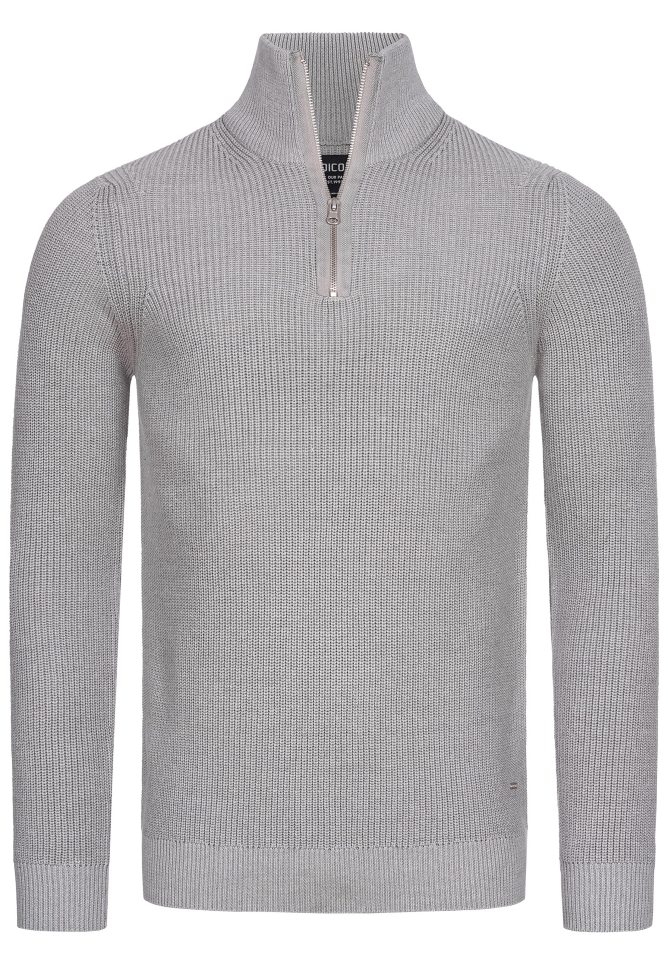 INDICODE JEANS Sweater 'Mayer' in Grey: front