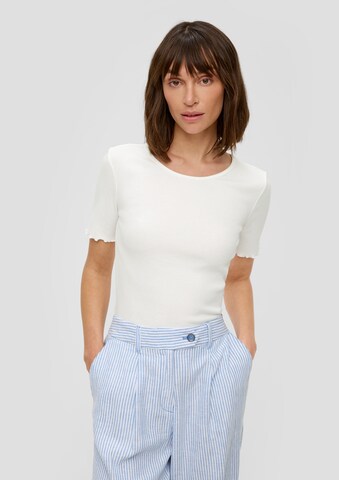 T-shirt s.Oliver en blanc : devant