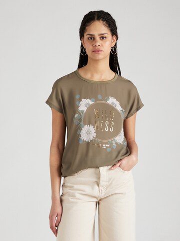 T-shirt 'FLORA' ONLY en vert : devant