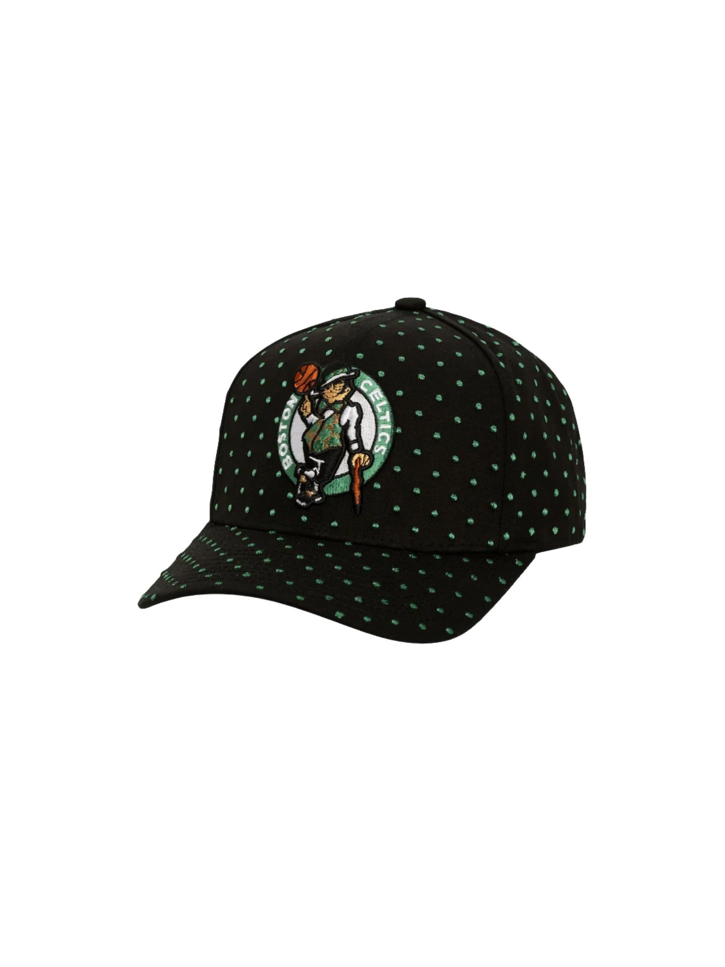 Casquette 'Gorra mitchell & ness negra celtics polka dotted pro crown snapback' Mitchell & Ness en noir : devant