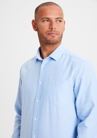 H.I.S Regular fit Button Up Shirt in Blue