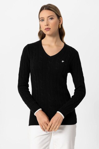 DENIM CULTURE Sweater 'HANNAH' in Black: front