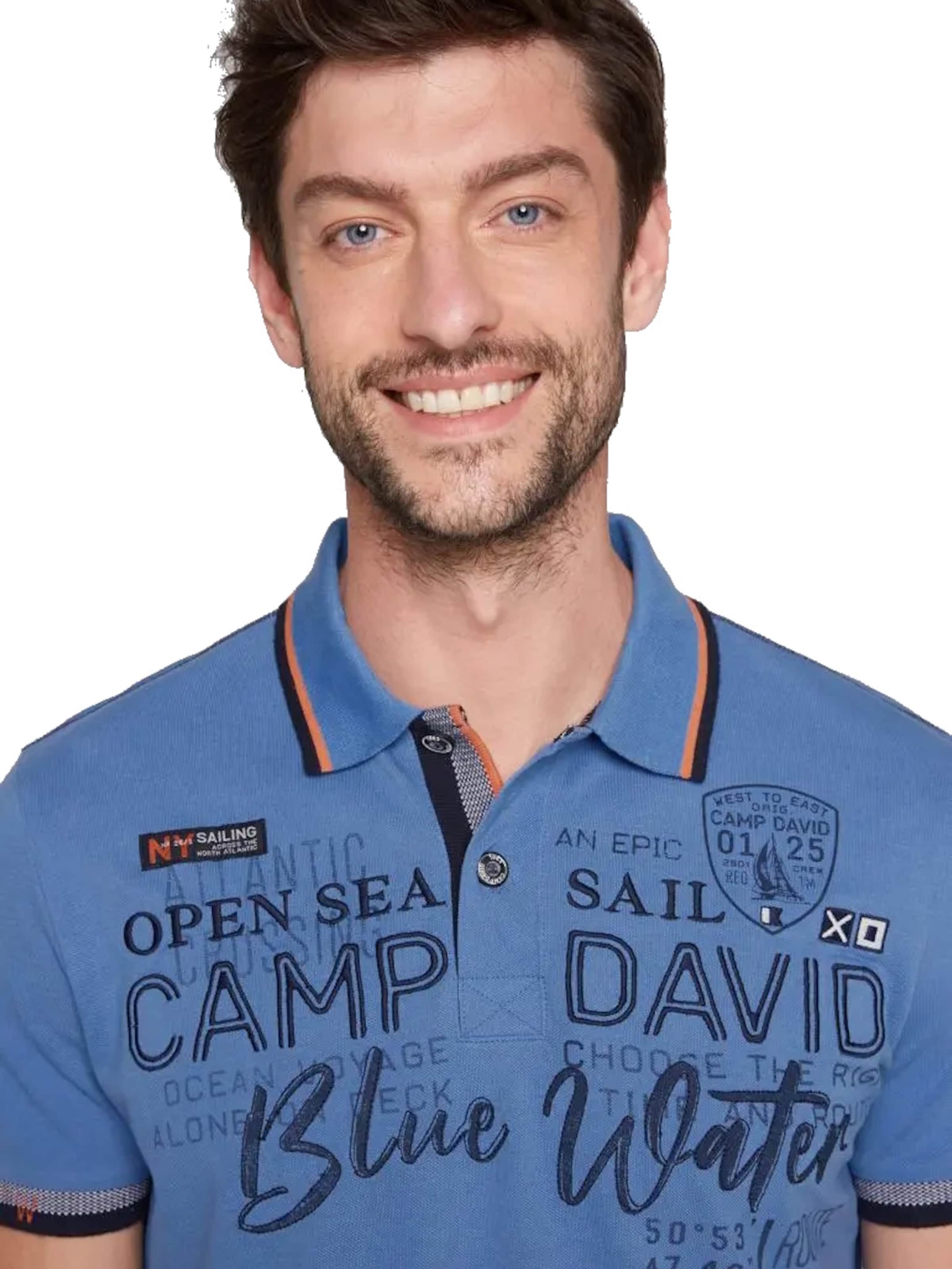 T-Shirt 'Atlantic Crossing' CAMP DAVID en bleu