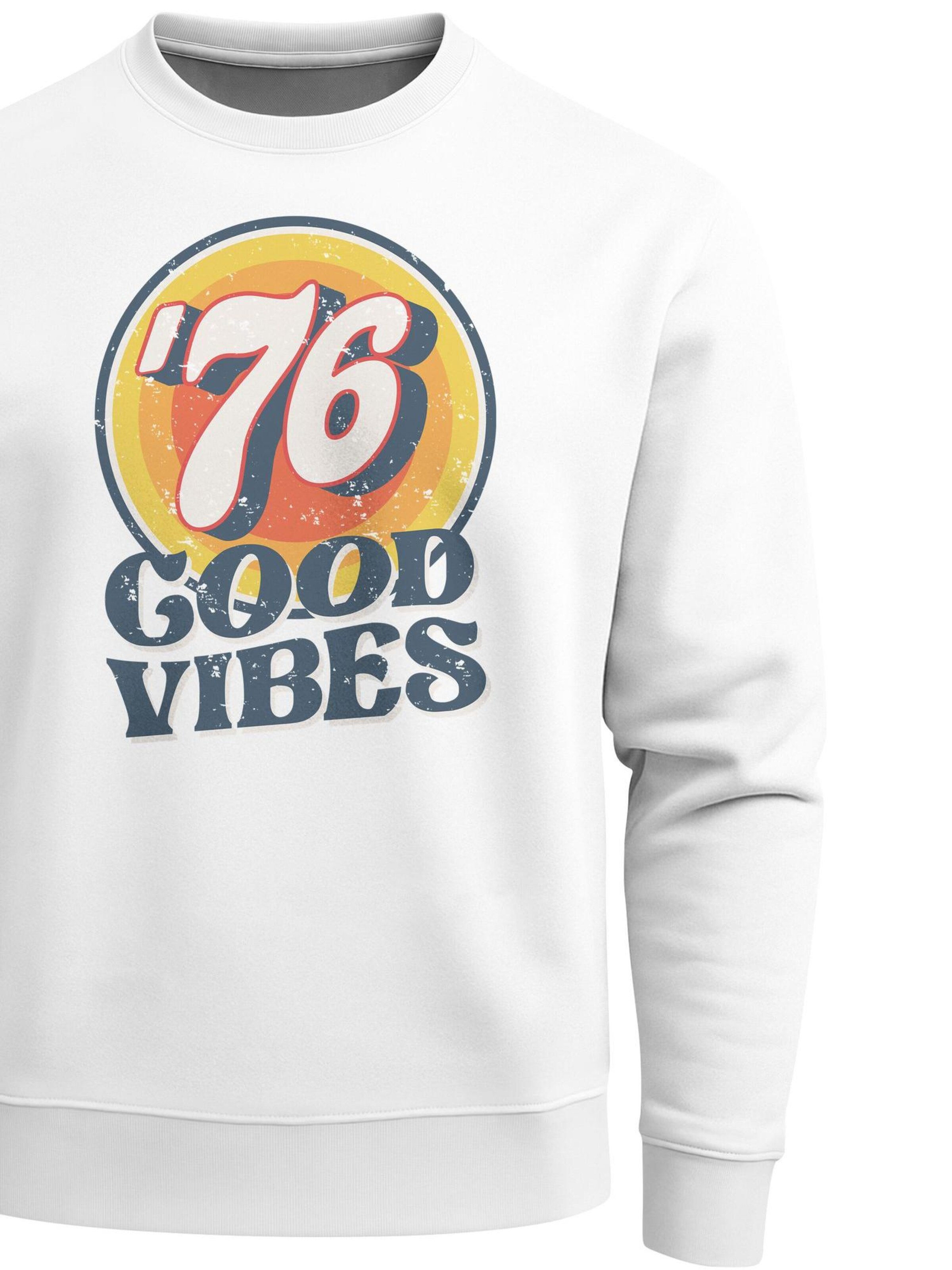 Neverless Sweatshirt 'Good Vibes '76' in White