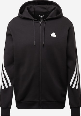 adidas Sportswear Sports sweat jacket in Black: front