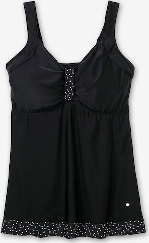 Top per tankini di SHEEGO in nero: frontale