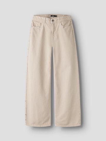 LMTD Wide Leg Jeans in Beige