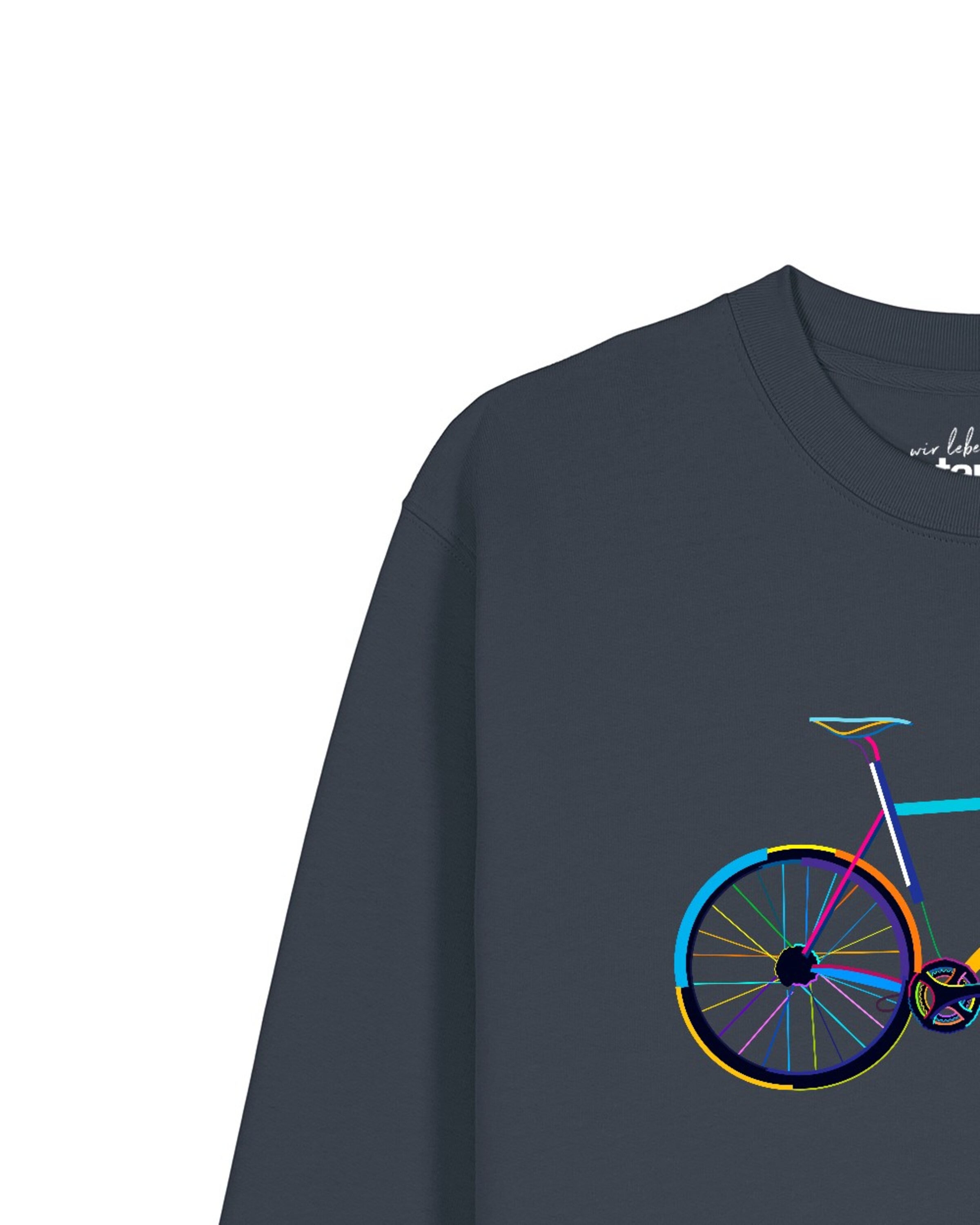 Watapparel Sweatshirt 'Fahrrad By Night' in Grijs