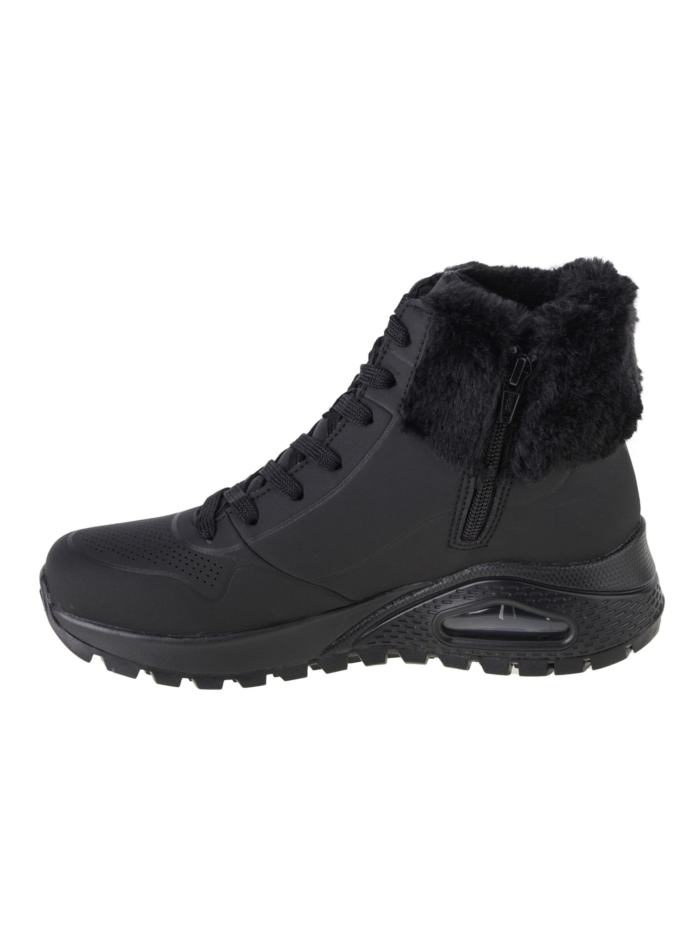 SKECHERS Lace-up bootie in Black: front