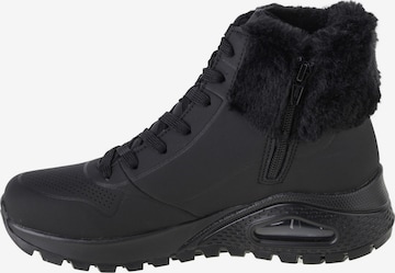 SKECHERS Lace-up bootie in Black: front