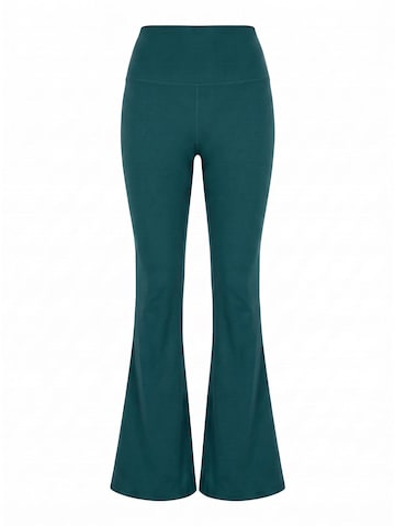 MyLibi Flared Leggings in Groen: voorkant