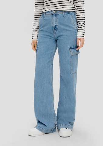 s.Oliver Wide leg Cargo jeans 'Suri' in Blue: front