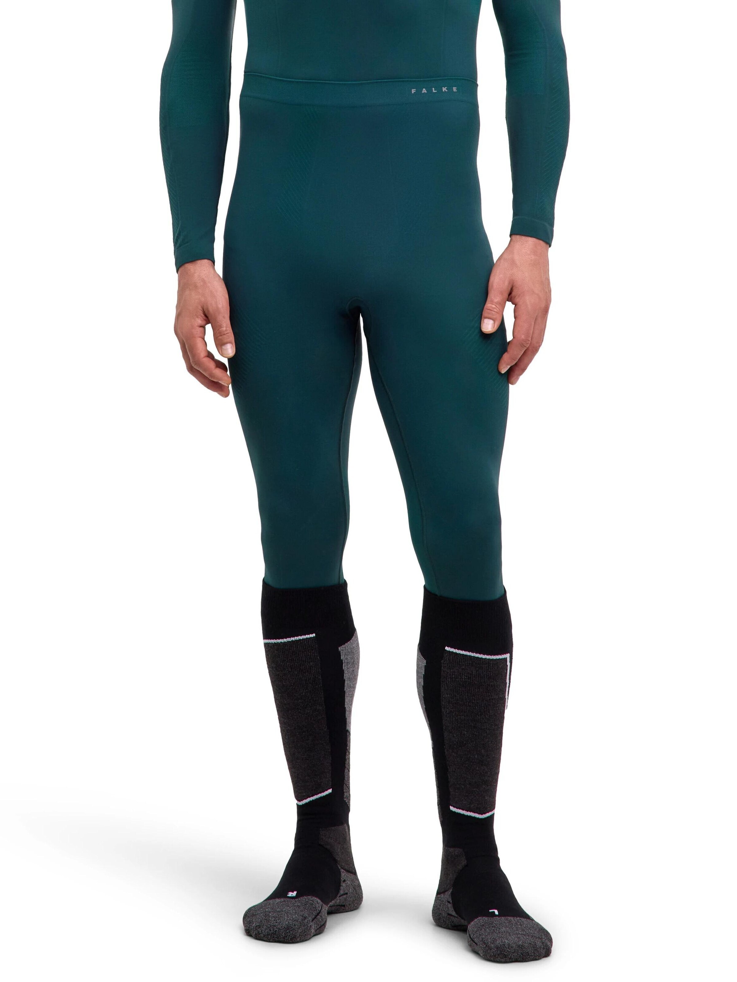 FALKE Skinny Workout Pants in Green