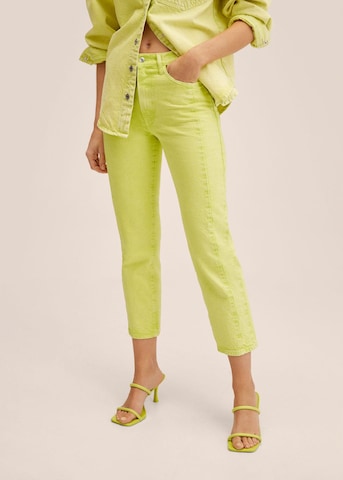 MANGO Slimfit Jeans 'Aneka' i gul: framsida