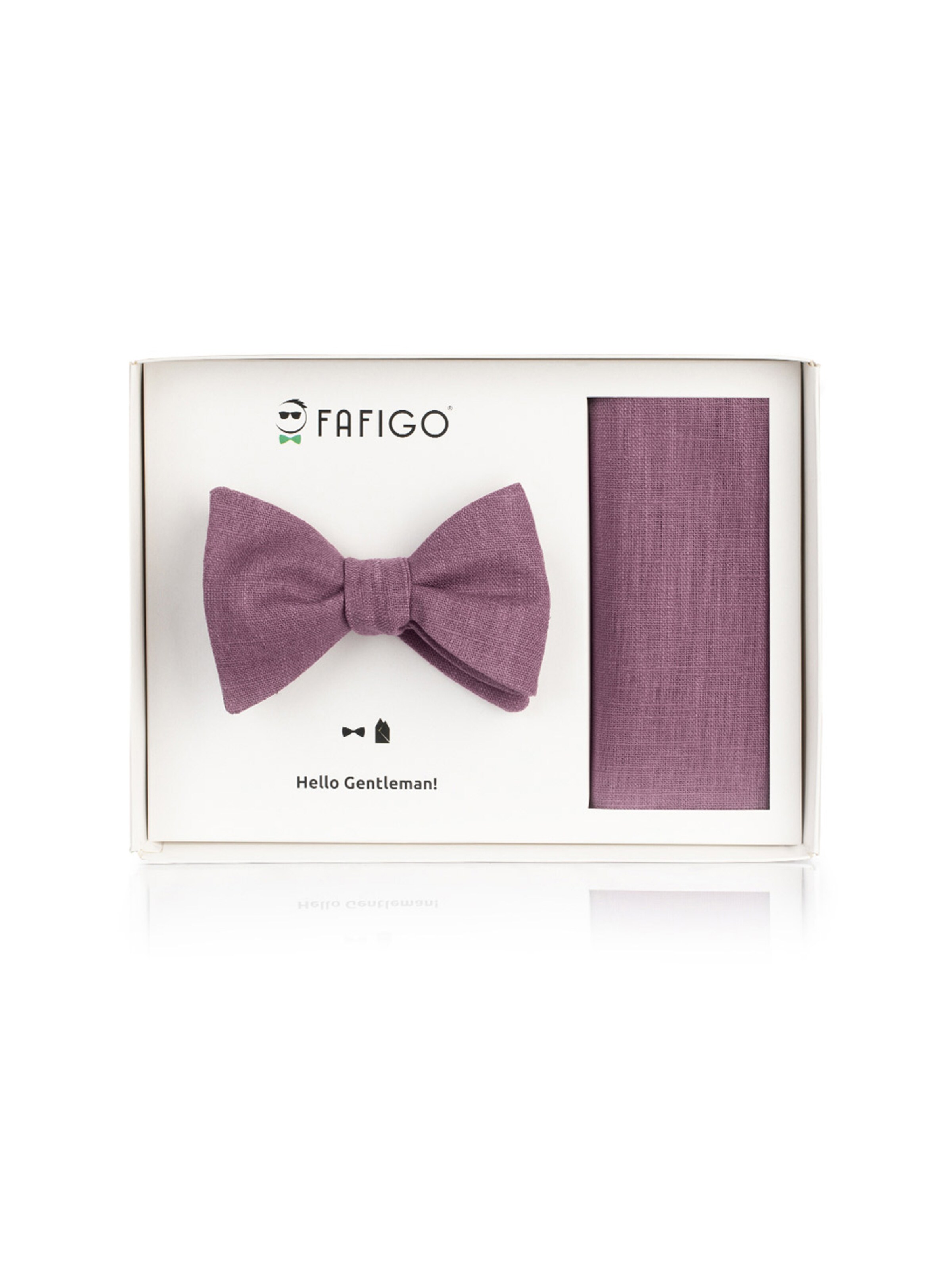 FAFIGO Bow Tie 'Fliege Einstecktuch Set "Valerio"' in Purple: front