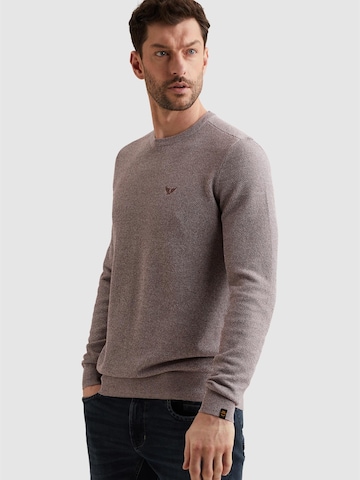 PME Legend - Jersey 'Pullover in cotton/modal with ribbed collar' en lila