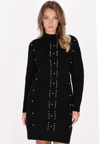 faina - Vestido de punto en negro: frente